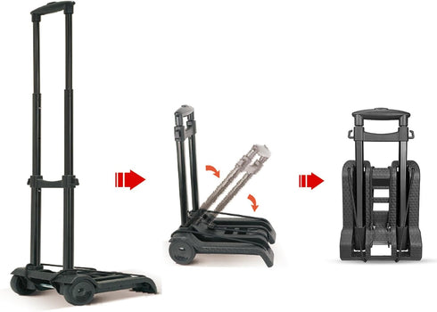 auleef 80lbs Backpack 2 2 Hand Truck Folding Hand Dolly Duty Collapsible Shopping Cart Trolley on Wheels Elastic Ropes