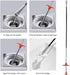 EKDJKK Plumbing Grabber, Flexible Claw Pick Up Reacher Tool, 4 Claws, 24 Inches for Home Sink and Drains