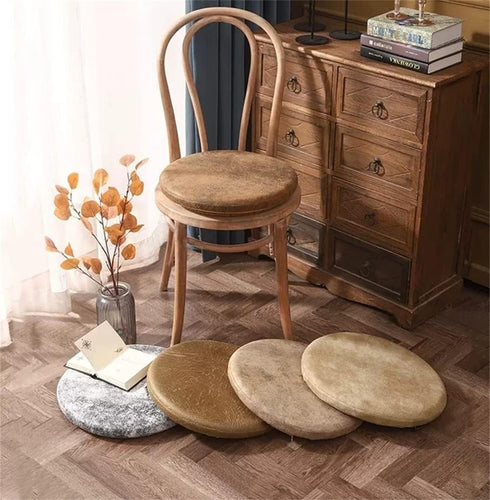 JIQHOHX 30 30CM) Detachable Seat Cushion, Indoor/Outdoor Round Chair Cushion/Memory Foam Soft Chair Pads with PU
