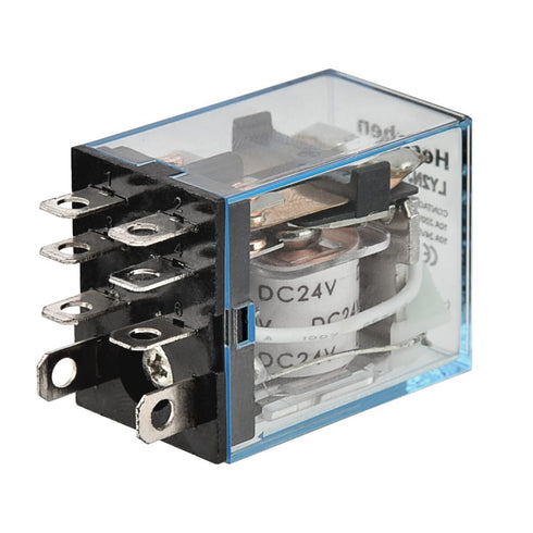 General Purpose Relay, LY2NJ, 24VDC Coil, 10A 24VDC/220VAC, DPDT with LED Indicator