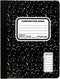 Top Flight Sewn Marble Composition Book, Black/White, College Rule, 9.75 x 7.5 Inches, 100 Sheets