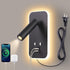 AWEKLIY Wall-Mounted LED Bedside Reading Light Plug-in, with USB Charging Port, Stepless Touch