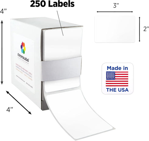 ChromaLabel 2 x 3 inch Permanent Color Code Rectangle Labels, 100 Stickers per Dispenser Box