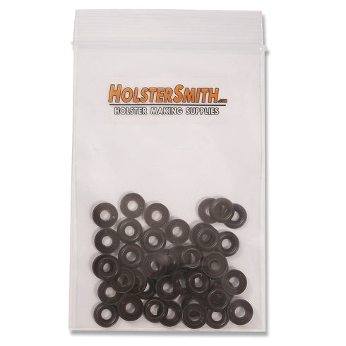Colored Nylon Finishing Washers, 50 Pack (Chocolate Brown) 0.530 Inch Diameter Round Top for KYDEX Holsters, Home