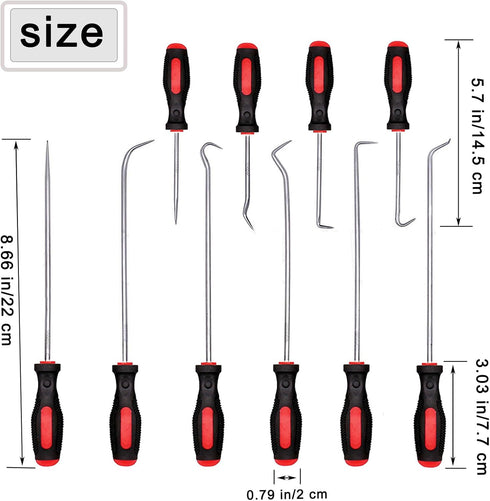 10pcs Pick and Hook Set, Precision Automotive Pick Set, Pick Tool Set Car Auto Oil Seal/O-Ring Seal Gasket Mini Precision Hooks Puller Remover Hook Hose Removal Set