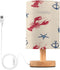 ALAZA Doodle Anchor Anchor Bedside Table Lamp with USB Port for Bedroom