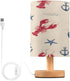 ALAZA Doodle Anchor Anchor Bedside Table Lamp with USB Port for Bedroom