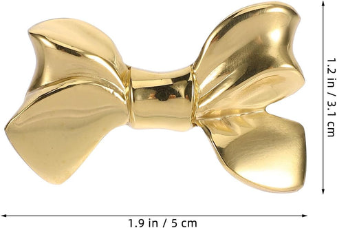 50x31x25mm, Brass Bowknot Cabinet Knob and Drawer Handle, Decorative Wardrobe and Furniture Pull for Cupboard, Dresser