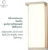 14 Inch 3000K Hamilton Hills Silver Squared Flush Mount Outdoor Light Fixture | Modern Front Door Exterior Light