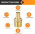 10-Pack PEX Fittings, 1/2" PEX x 1/2" Male NPT, Brass Crimp Fitting for Pex Pipes, ASTM F1807