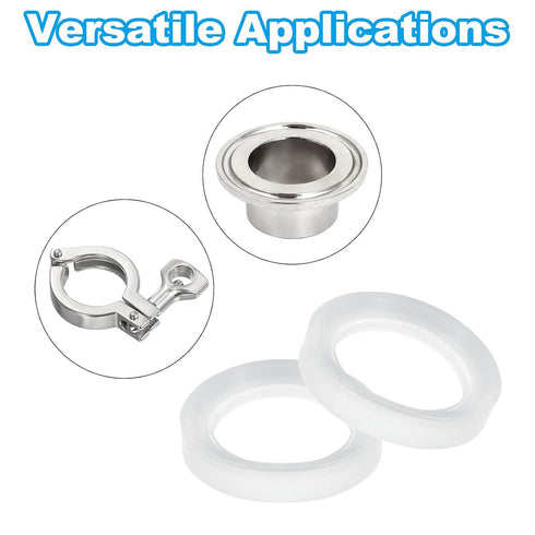 20pcs 22mm 15.9mm PATIKIL Tri Clamps Gasket, OD ID Sanitary TC Tri Clamps Gasket Tri Pipe Silicone Ferrule Washers Tube