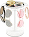 LSK Metal Sunglasses Organizer, Glasses Holder Stand with Storage Tray, Anti-Slip Pads for Tabletop, Desk, Dresser
