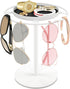 LSK Metal Sunglasses Organizer, Glasses Holder Stand with Storage Tray, Anti-Slip Pads for Tabletop, Desk, Dresser