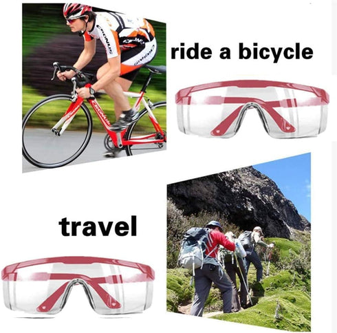 mozeeda 5 PACKS Safety Goggles, Clear Anti-fog UV400 Protection Eyeglasses for Men Women, ANSI Z87 Adjustable