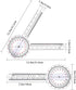 Goniometer 12 Inch, Transparent Orthopedic Angle Ruler for Physical Therapy and Body Measuring