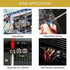 HKS 50 PCS Yellow Ring Terminals, 1/2" 12-10 AWG Electrical Connectors, Heat Shrink Wire Connector Kit