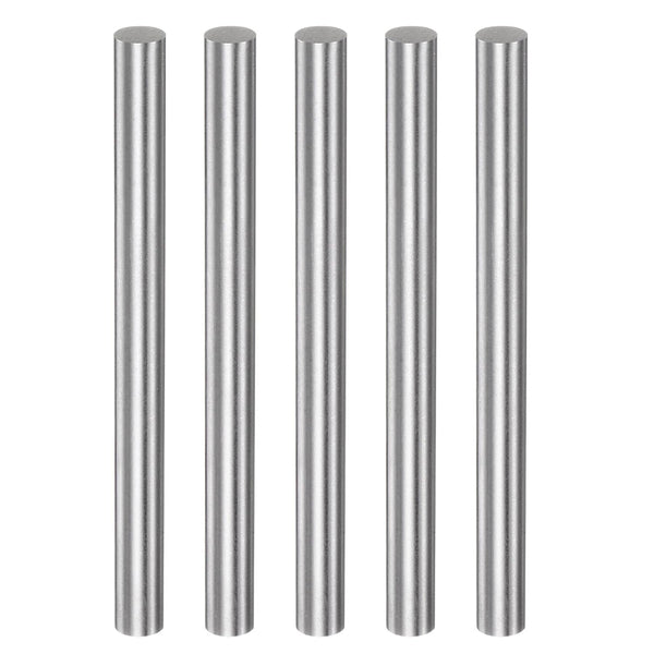 HARFINGTON 5pcs Round Rods, 7.9mm x 100mm High Speed Steel (HSS) Lathe Bar Stock DIY Craft Tools for Turning, Facing,