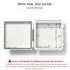 QILIPSU Hinged Cover Junction Box, 150x150x90mm, Stainless Steel Latch, IP67 Waterproof DIY Electrical Enclosure, Grey