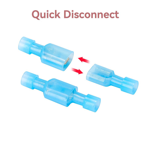 160PCS 16-14 AWG Female Nylon Spade Connector Kit, Quick Disconnect Wire Connectors, Tinned Copper Terminals