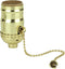 Aspen Creative 21302A Pull Chain Lamp Socket in Polished Brass