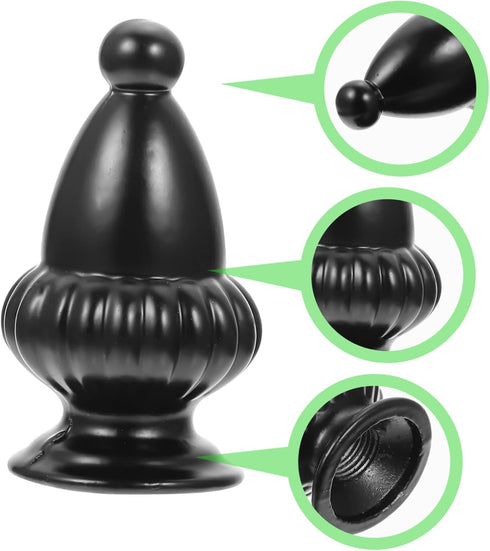 balacoo 2Pcs Creative Lamp Finial Modern Decorative Lamp Caps with Polished Base for Table and Floor Lamps Elegant Lamp