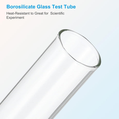 PATIKIL 5ml Test Tubes, 200pcs Glass Clear Round Bottom Containers for Bead Party Candy Storage