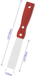 1 Inch Stainless Steel Putty Knife, Wooden Handle Scraper Tool for Drywall, Decals, and Painting