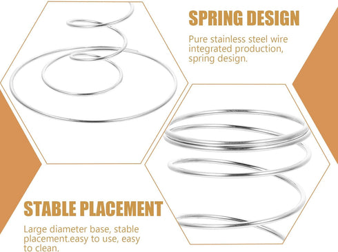 4pcs Beaupretty Stainless Steel Ice Cream Cone Holder Rack, Ice Cream Display Stand for Restaurant Party Buffet, Food
