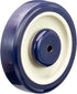 WC2054LD 5" 1.25" 5/16" 250 lb Universal Replacement Shopping Cart Wheel OEM P&H x Blue/Tan TPU Crown Tread, Dual