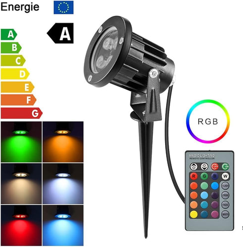 Lights,8W Control,2-in 1 85-265V (1 OurLeeme Lawn Flood Light Stake, RGB Spot Outdoor LED Flood Light Waterproof Garden