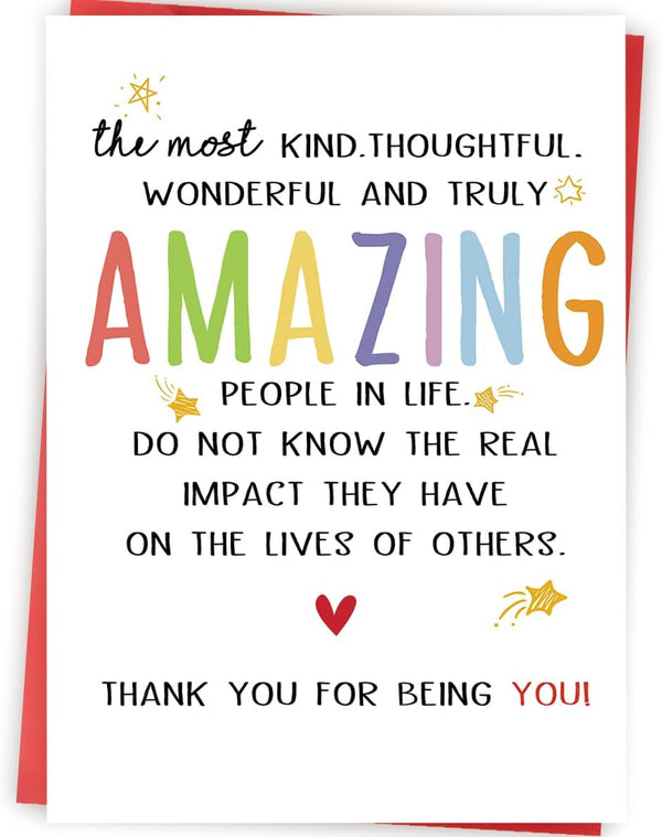 Zyulin Cute Thank You Card for Best Friend Bestie, Appreciation Gifts for Teacher