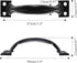 2 PCS Gate Handle Pulls, 4" Pulls in Black, Garage Door Pull Handle with Screws for Outdoor, Drawer & Garage (Black, 4 Inch) by Unlorspy