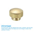 uxcell Knurled Thumb Nuts, 2Pcs M5 x D12mm x H9mm Brass High Head Blind Hole Round Knobs