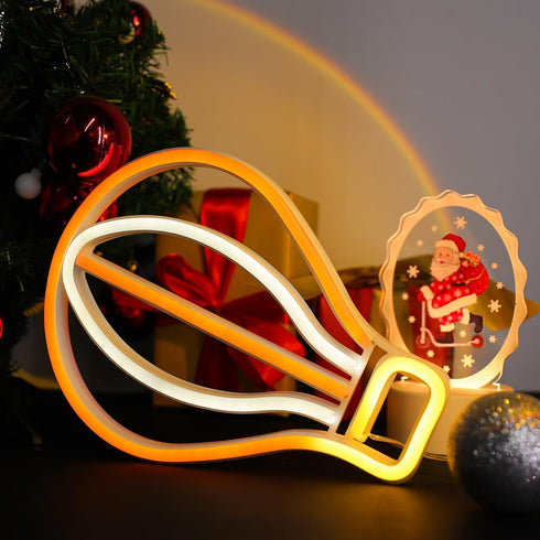ENUOLI Hot Air Balloon Neon Signs,LED Balloon Neon Light for Wall Decor,Battery/USB Powered Balloon Sign Shaped