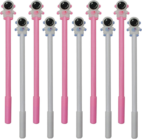 Maydahui 28PCS Cute Cartoon Spaceman Gel Pens, Black Ink, Astronaut Couples, Commemorative Space Collection