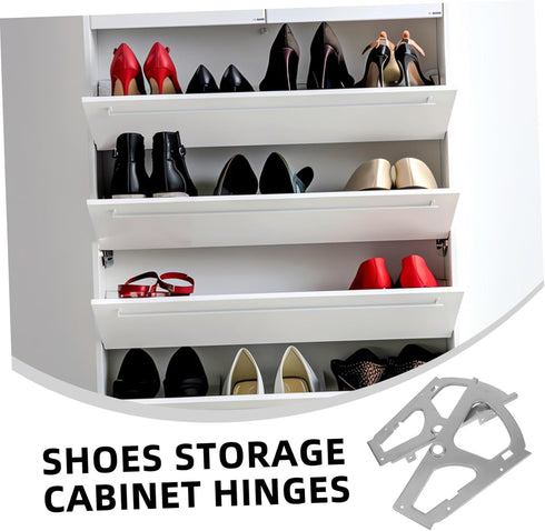 PRETYZOOM Shoe Cabinet Hinge Stainless Steel Tipping Frame for Hinged Shoe Rack Space Saving Flip Cabinet Mechanism