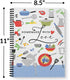 Gotcha Covered Notebooks Hardcover Homemade With Love, 8.5" x 11" Spiral Recipe Notebook, 120 Pages