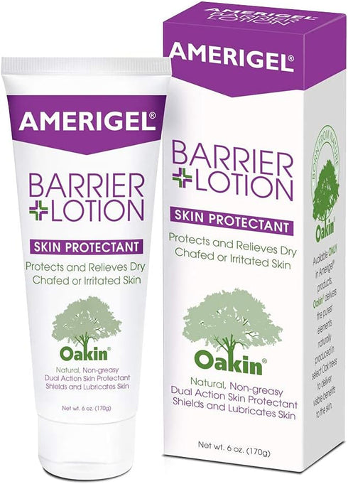 AMERIGEL Barrier Lotion, 6 oz. - Skin Protectant for Chafed, Cracked, and Chapped Skin