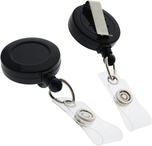 Bulk 25 Pack - Premium Retractable ID & Key-Card Badge Reels with Secure Metal Clip and 34” Pull by Specialist ID