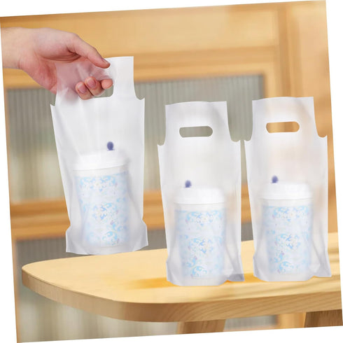 500pcs SOLUSTRE Reusable Milk Tea Bags Drink Pouches Bulk Portable Water Cup Storage Bags Cup Carriers