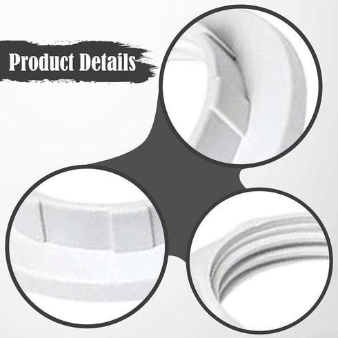 Baoblaze 6 E26 E27 Pieces Light Base Shade s Lamp Shade s Replacement Retainer for Pendant Lights Table Lamp, White PP