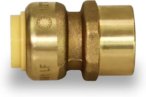Everflow Supplies UPFC12 1/2 Inch Long Push X Female Adapter for Push-Fit Fittings, No Lead DZR Forged Brass
