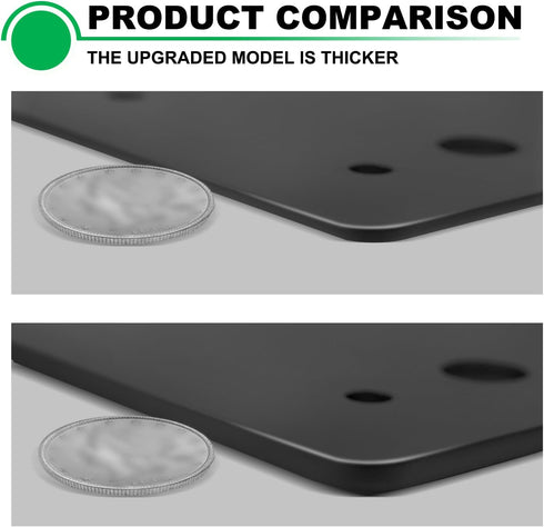 4pcs Black 3.5x6.5 Post Bracket for 4x4 Wood Post Anchor Base Steel Plate with Holes for Wood Joint Connector