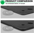 4pcs Black 3.5x6.5 Post Bracket for 4x4 Wood Post Anchor Base Steel Plate with Holes for Wood Joint Connector