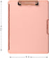 Dexas Slimcase 2 Storage Clipboard with Side Opening, Blush Pink with Rose Gold Clip, Office Supplies Clipboards to Carry and Store, A4 Holder, Combine Style and Functionality, Nurses Clipboard