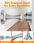 Door Stoppers, Magnetic Door Stop - Stainless Steel, 2 Pack with Double-Sided Adhesive Tape