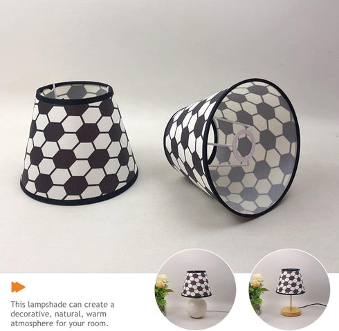 Uonlytech Fabric Lampshade Soccer Pattern Small Linen Lamp Shade Decorative Ceiling Lamp Shade for Home Bedroom Study