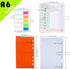 Rancco A6 Planner Refill Paper, 90 Page Colorful 5R Cornell Notes with Zipper Pouch & Binder Divider