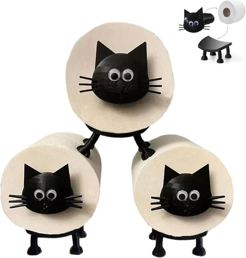 Artvita Cat Toilet Paper Holder - Funny Animal Paper Towel Holder for Bathroom