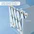 M&G Adjustable Bookends, Metal Bookend for Heavy Books, Desk Magazine File Organizer Holder Extends up to 20in, Blue